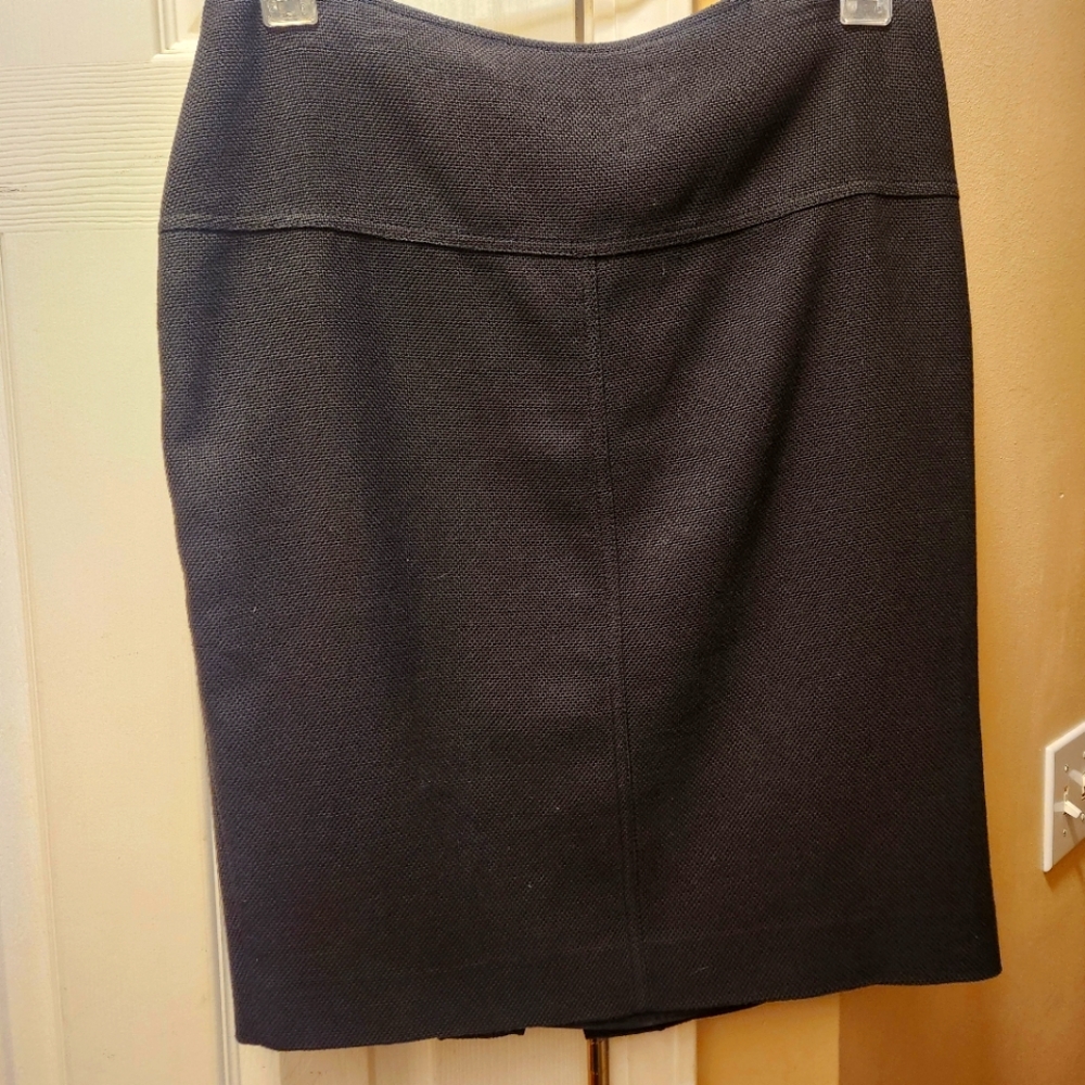 Ladies Size 8 Philippe Adec Black Pencil Skirt